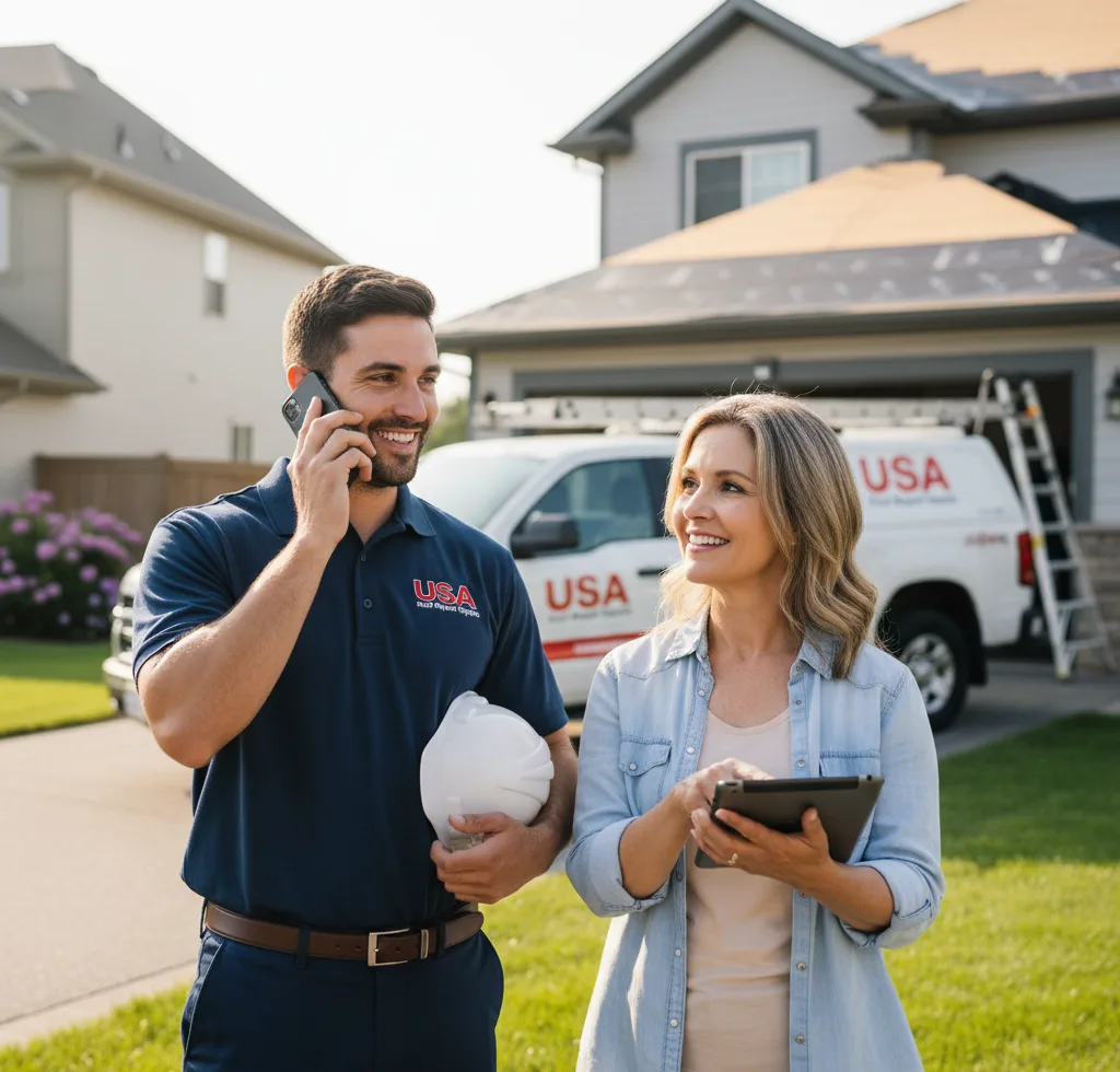 USA Roof Repair Experts customer support in Flora